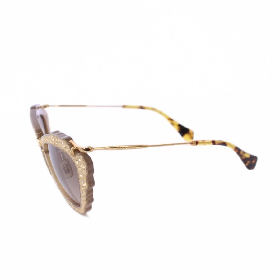 miu miu ベッコウ　サングラス miu ミュウミュウ miumiu グリッター CAT EYE サングラス べっ甲柄 55