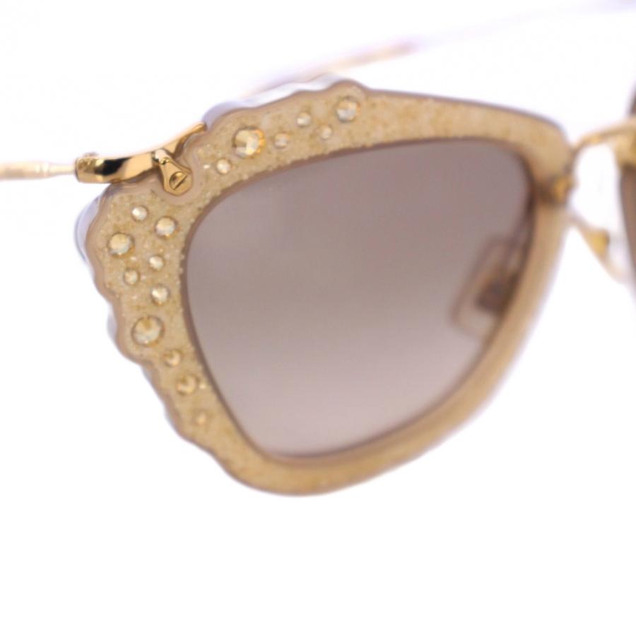miu ミュウミュウ miumiu グリッター CAT EYE サングラス べっ甲柄 55