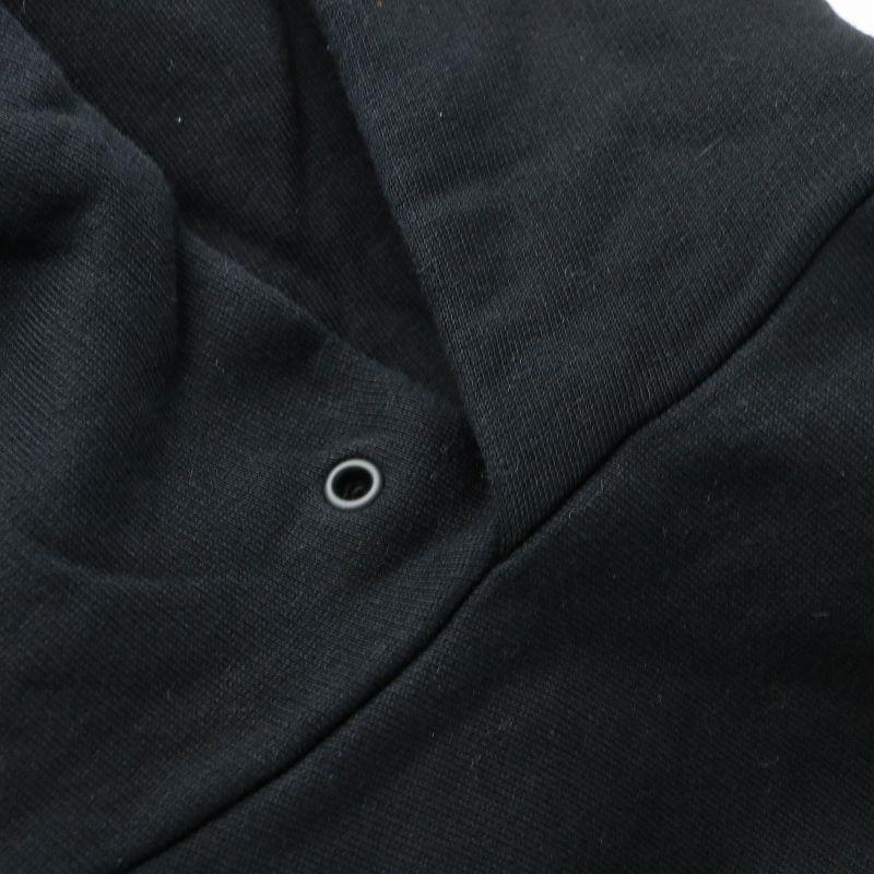 ジバンシィ GIVENCHY crystals embroidered hoodie スウェット パーカー フーディ ラインストーン ロゴ刺繍 S 黒 ブラック /MW ■GY18 レデ
