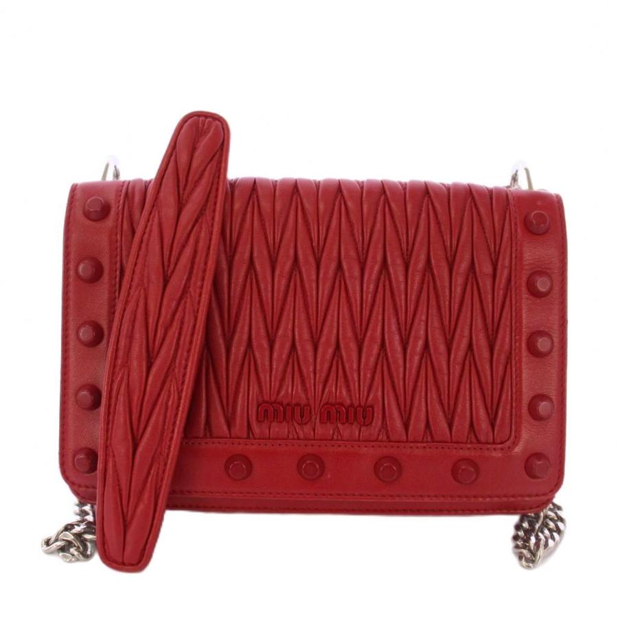 miu miu（ミュウミュウ） マテラッセ スタッズ ショルダーバッグ