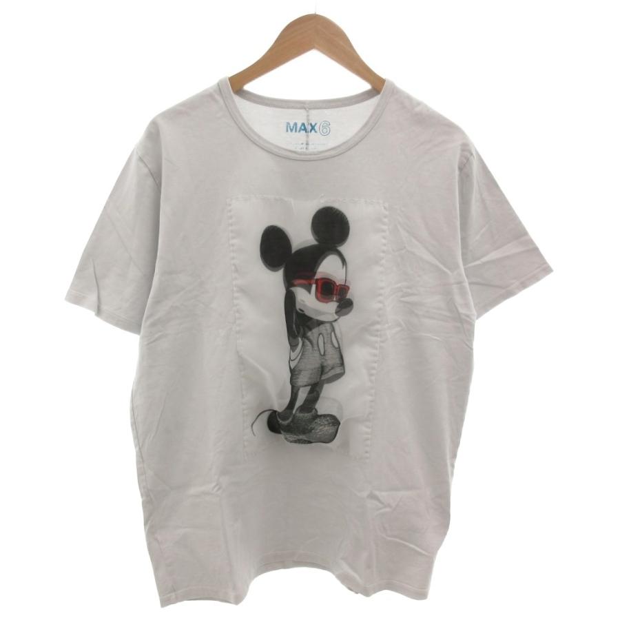 マックスシックス MAXSIX Tシャツ XL グレー サングラスミッキーマウス