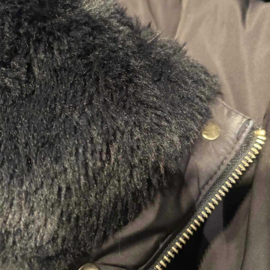 ZARA（ザラ） ダウンコート スタンドカラー ミドル丈 ベルト付き M 黒