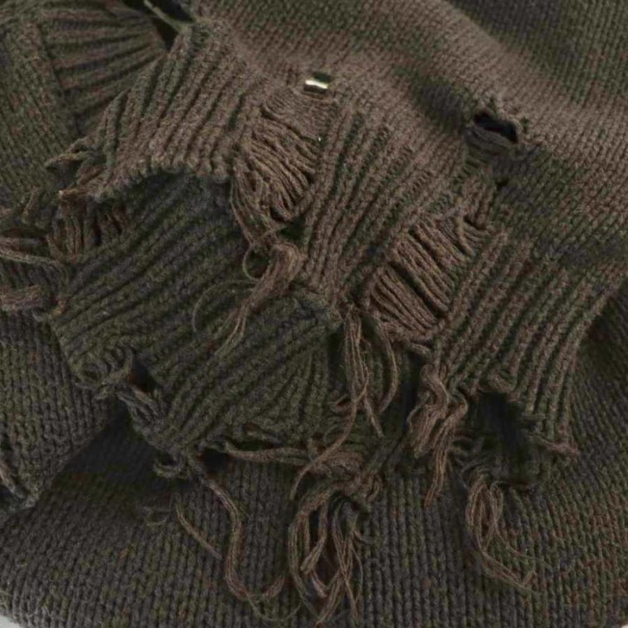 ダブレット doublet ダメージ加工ニット カットソー M