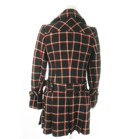 美品　バーバリーブールレーベル　トレンチコート　プリーツ　ブラック BURBERRY BLUE LABEL（バーバリーブルーレーベル） トレンチコート