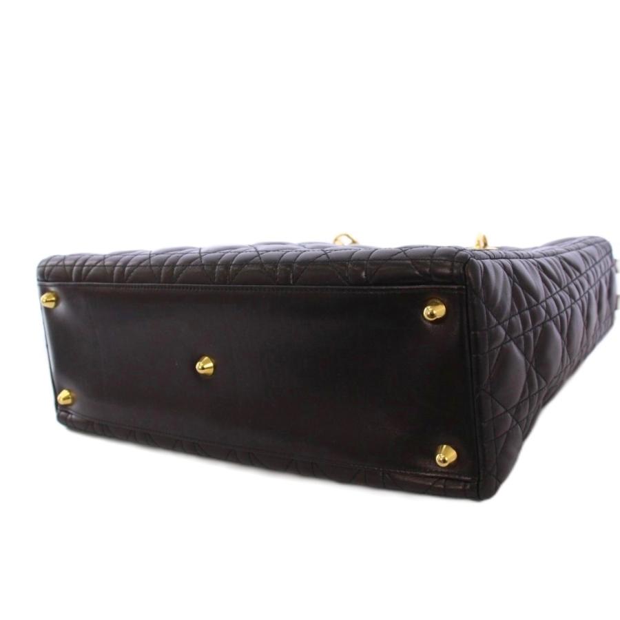 クリスチャンディオール Christian Dior レディ ディオール カナージュ ハンドバッグ トートバッグ ショルダーバッグ 2WAY チャーム付 黒 /_4