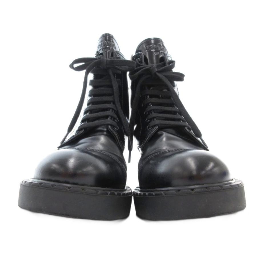 PRADA（プラダ） ショートブーツ 38.5 25.5cm シューズ レザー 本革
