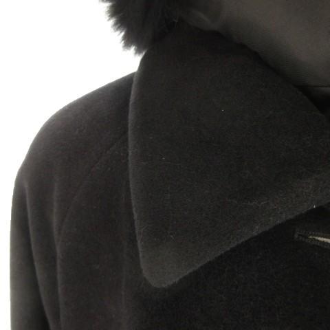 イオサ IOSA ロングコート アンゴラ ウール ブルーフォックス ファー 