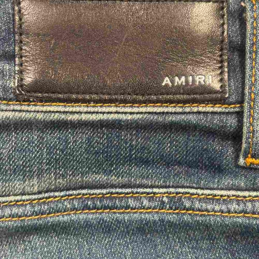 アミリ AMIRI 22年 MX1 レザーパネル バンダナジーンズ デニムパンツ