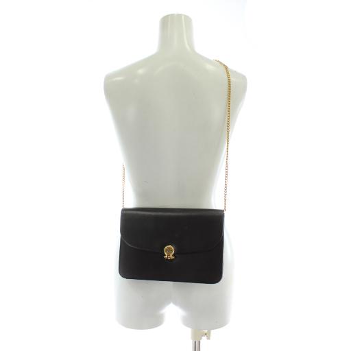 クリスチャンディオールレザーチェーンショルダーバッグ 黒 ヴィンテージ Christian Dior（クリスチャン・ディオール） ヴィンテージ チェーン