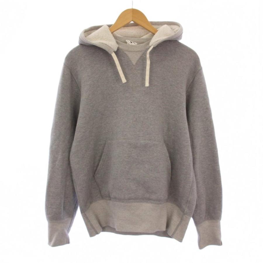 LOOPWHEELER ループウィラー【LW322】　プルオーバーフーディー Loopwheeler LW322 Relaxed Fit Pullover Hoodie - Gray Melange