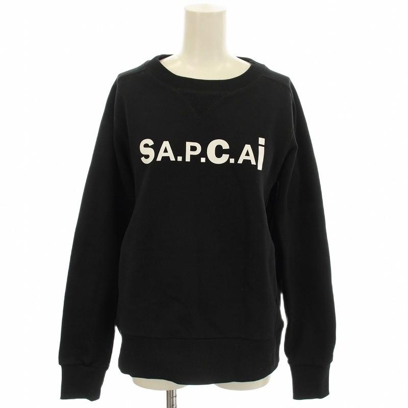 A.P.C. × sacai コラボ スウェット 黒 Mサイズ サカイ A.P.C.（アーペーセー） A.P.C. sacai サカイコラボ Tani Sweatshirt