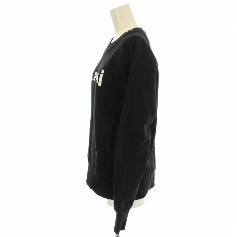 アーペーセー A.P.C. sacai サカイコラボ Tani Sweatshirt スウェット トレーナー ロゴ 長袖 XXS 黒 ブラック 21E2-COEON-M27656 /☆G レデ