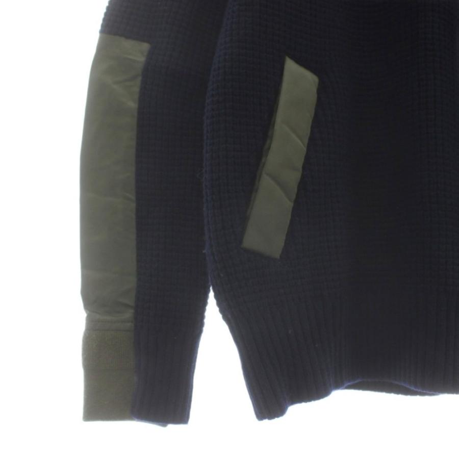 サカイ sacai MA-1 ニット セーター ウール ナイロン 切り替え 中綿