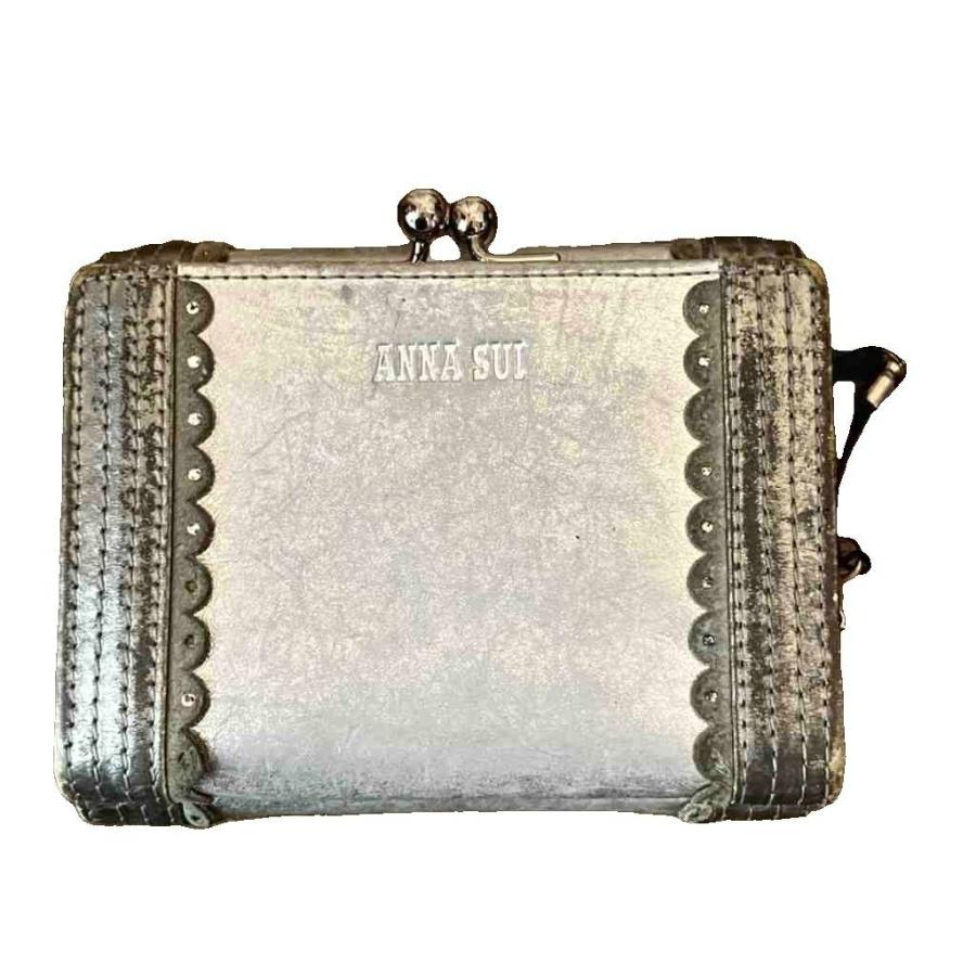 ANNA SUI（アナスイ） ANNA SUI 3つ折り財布 がま口 シルバーカラー