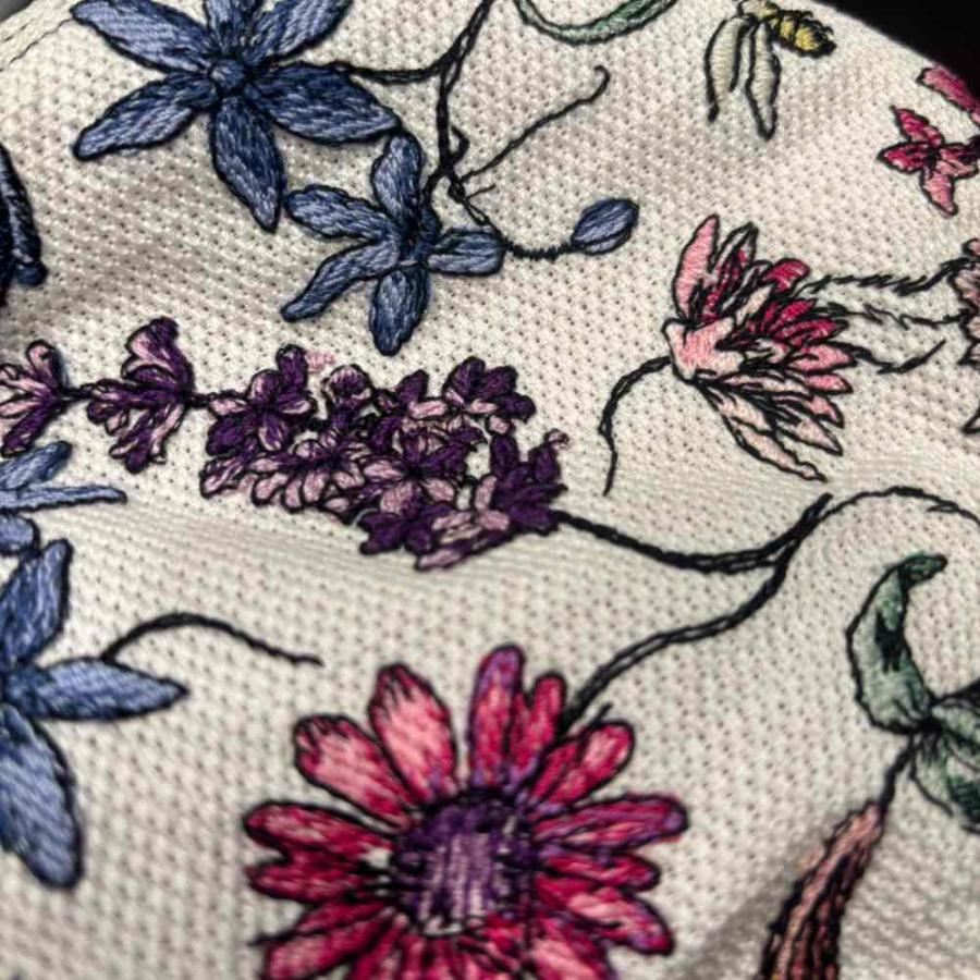 クリスチャンディオール Christian Dior D-Bobby 帽子 バケットハット 花柄 白 ホワイト マルチカラー ☆AA★ レディース_3