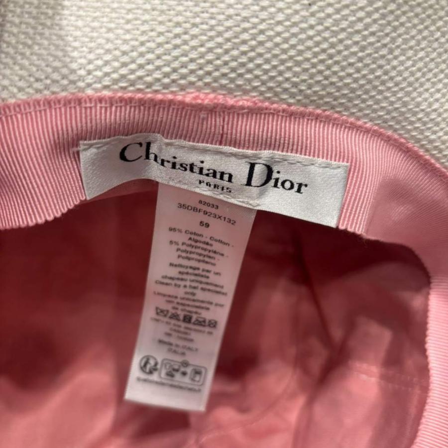 クリスチャンディオール Christian Dior D-Bobby 帽子 バケットハット 花柄 白 ホワイト マルチカラー ☆AA★ レディース_5
