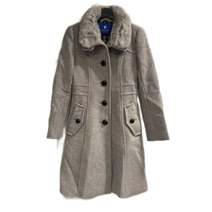 極美品✨ブルーレーベルクレストブリッジ ラビットファー ウールコート 38 赤 ブルーレーベルクレストブリッジ BLUE LABEL CRESTBRIDGE コート