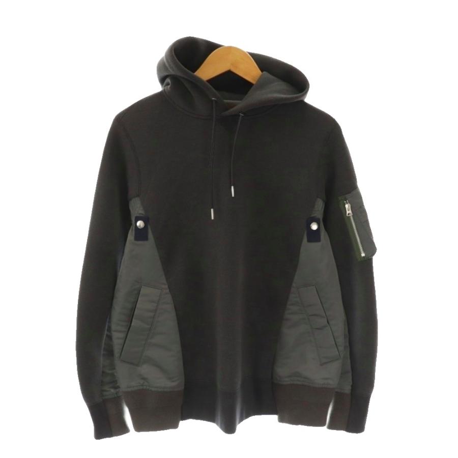 サカイ sacai MA-1 Hoodie Sponge Sweat パーカー 1 グレー /AG □OS 