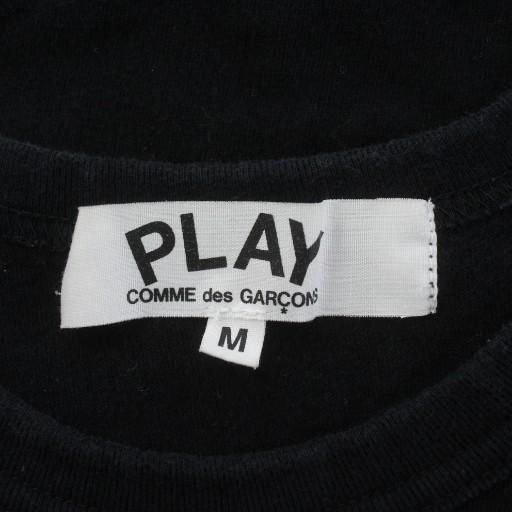 プレイコムデギャルソン ゴールド ハートワッペン Tシャツ M 黒 