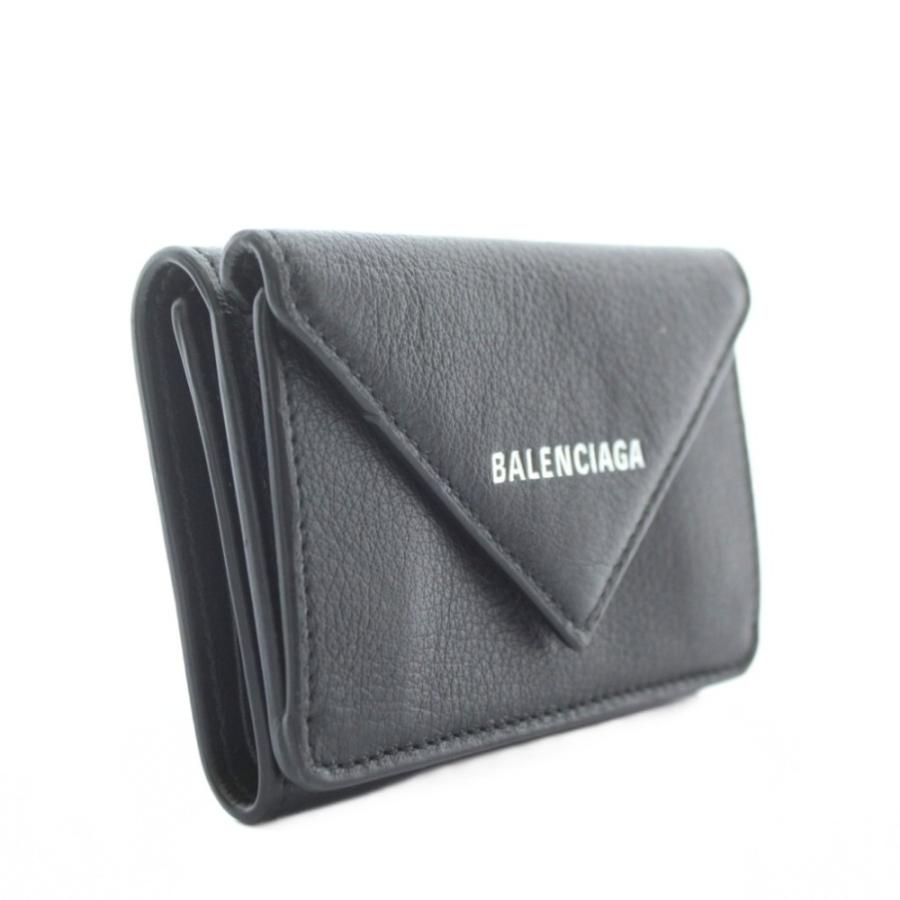 美品 正規品　バレンシアガ　ペーパーミニウォレット 三つ折 コンパクト財布 BALENCIAGA（バレンシアガ） ペーパー ミニ ウォレット 財布 三つ折り