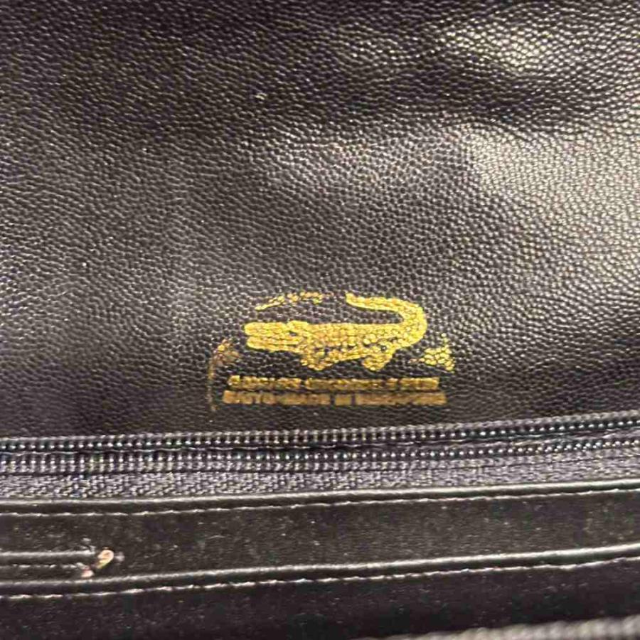 クロコダイルレザー ハンドバッグ ワンショルダー スナップボタン 黒 ブラック other - クロコダイルレザー ハンドバッグ ワンショルダー スナップ