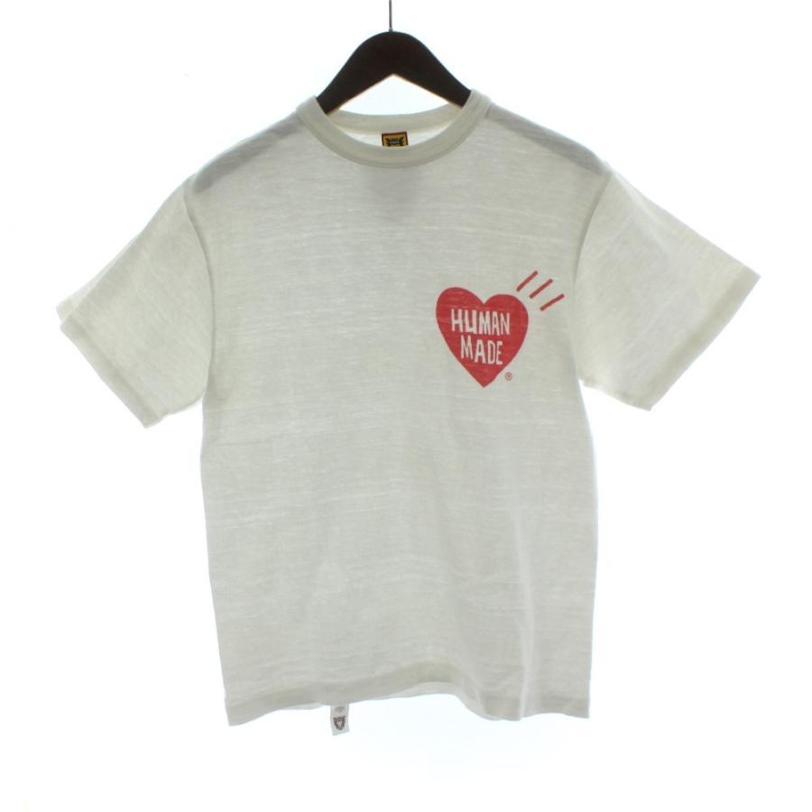 鬼レア☆ ヒューマンメイド ハートロゴ 刺繍ハート＆バックプリントTシャツ XL ヒューマンメイド HUMAN MADE Tシャツ 半袖 ハートロゴ バックプリント