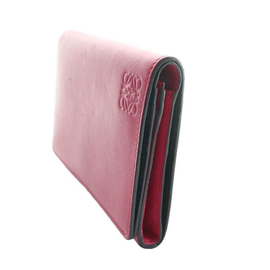 LOEWE（ロエベ） アナグラム 二つ折り財布 ピンク /SS □OS □OH