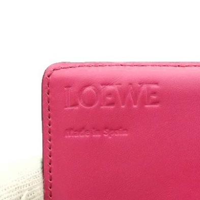 LOEWE（ロエベ） アナグラム 二つ折り財布 ピンク /SS □OS □OH