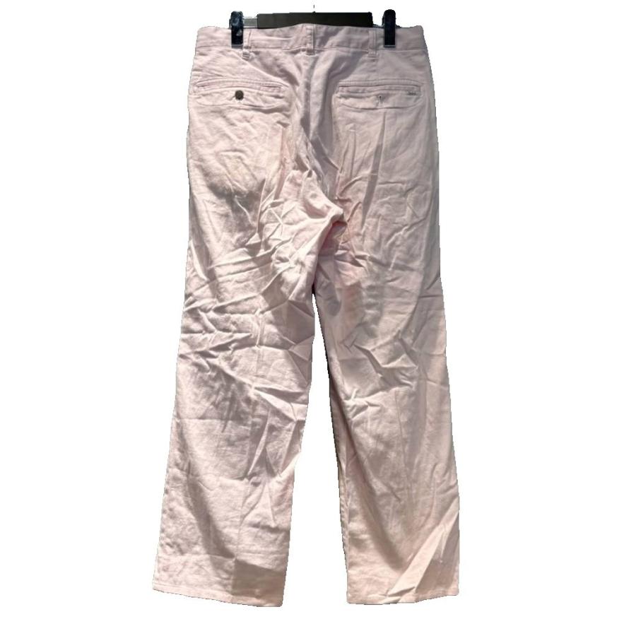 パパス Papas パンツ スラックス リネン混 L ピンク □GY99 メンズ