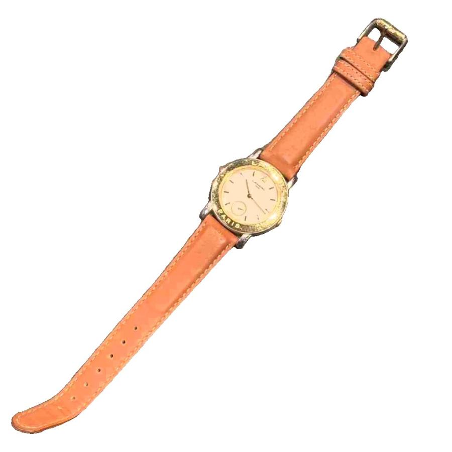 ランセル LANCEL 腕時計 レザーベルト クォーツ ジャンク 茶 ブラウン