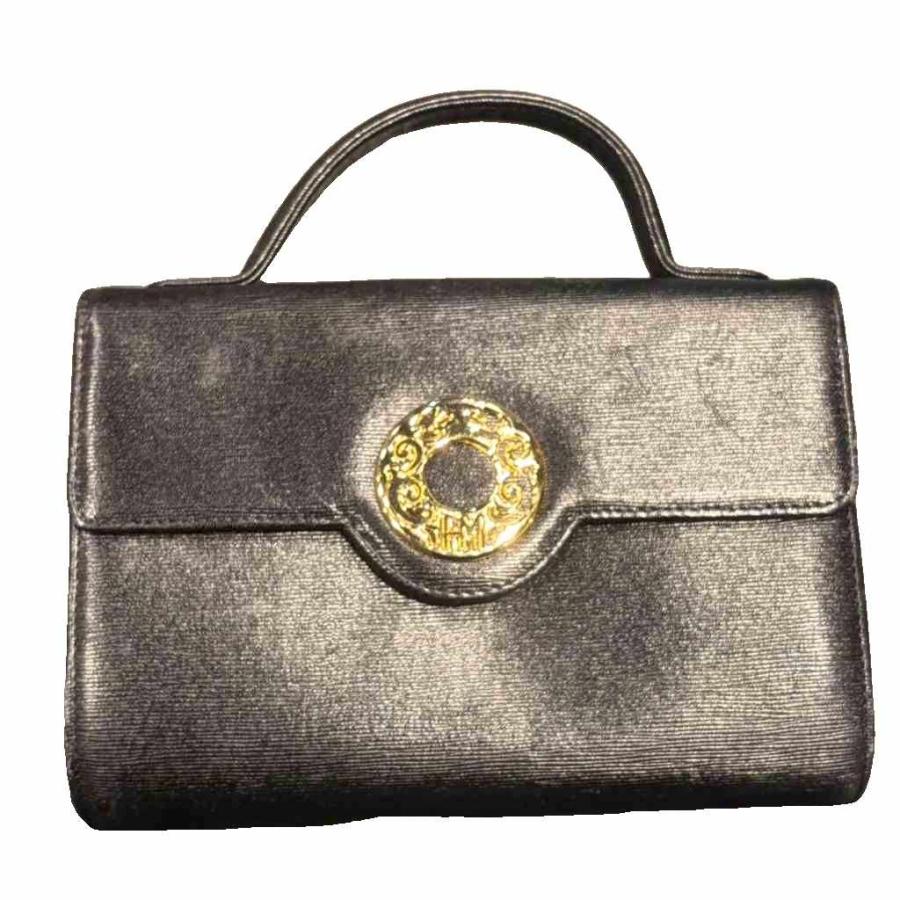 ハナエモリ HANAE MORI ハンドバッグ ショルダー 2WAY 黒 ブラック 