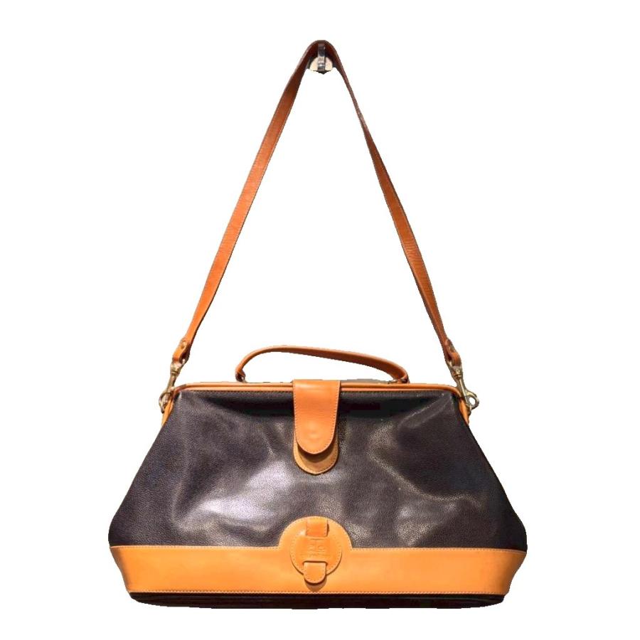 クレージュ courreges ショルダーバッグ ハンドバッグ 2WAY レザー 茶 