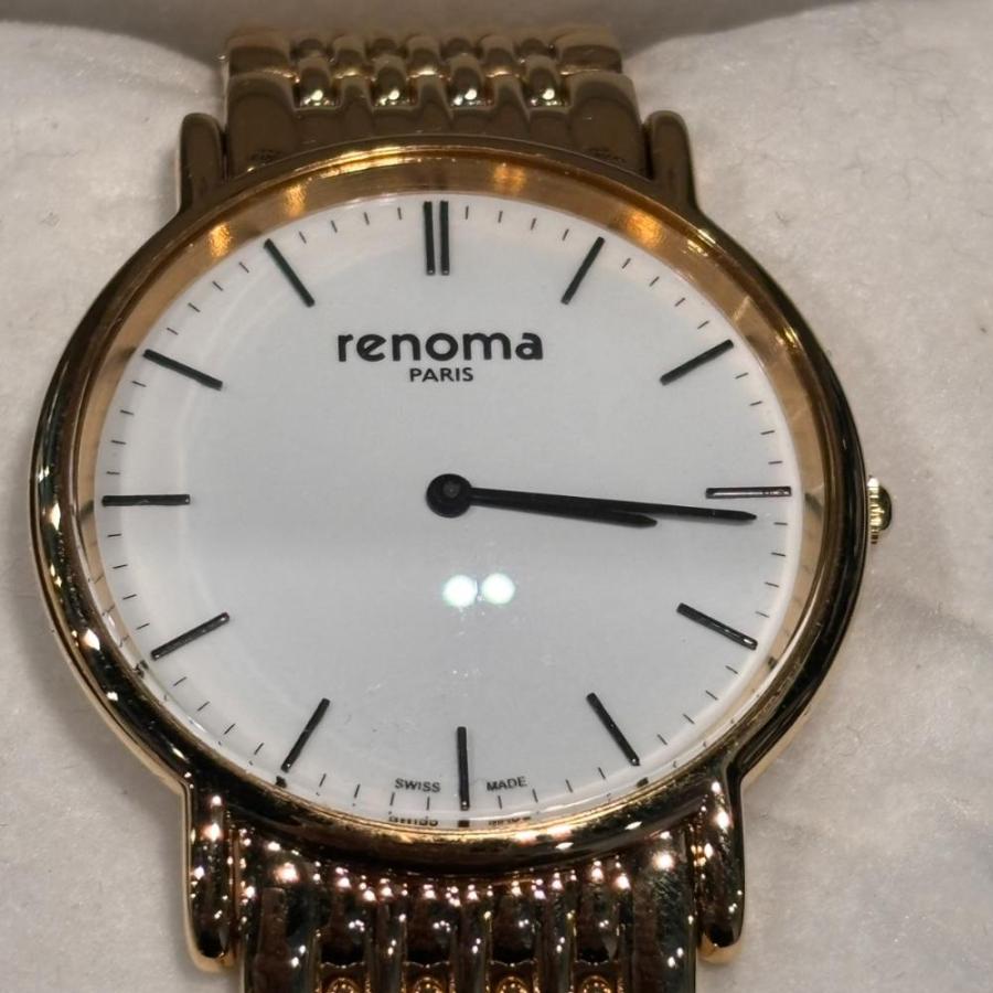 レノマ renoma 腕時計 クォーツ ジャンク 箱付き ゴールドカラー 