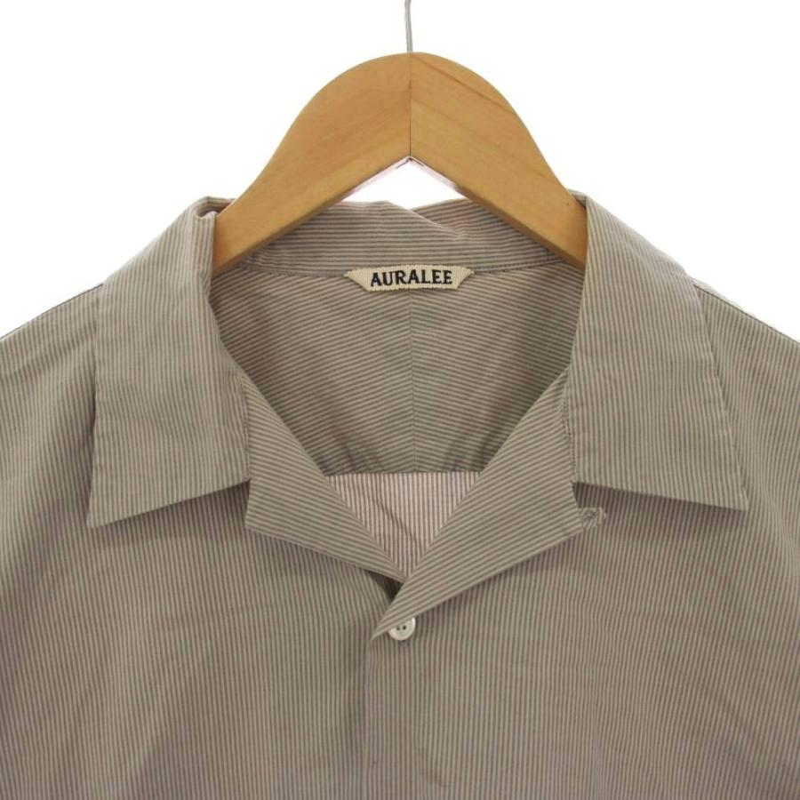 オーラリー AURALEE SELVEDGE WEATHER CLOTH OPEN COLLARED HALF
