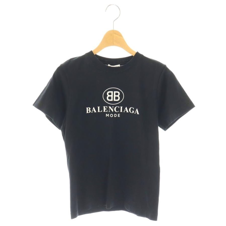 BALENCIAGA（バレンシアガ） ロゴTシャツ 半袖 クルーネック プリント 