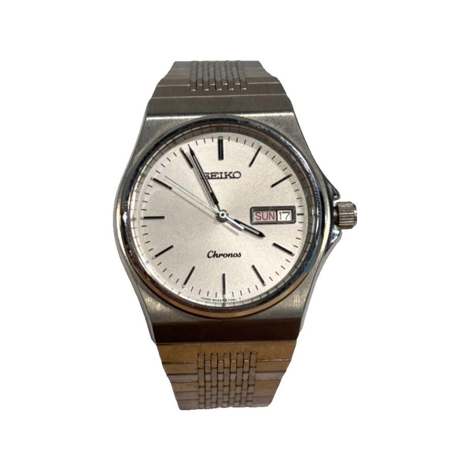 セイコー SEIKO クロノス 腕時計 クォーツ ジャンク シルバーカラー