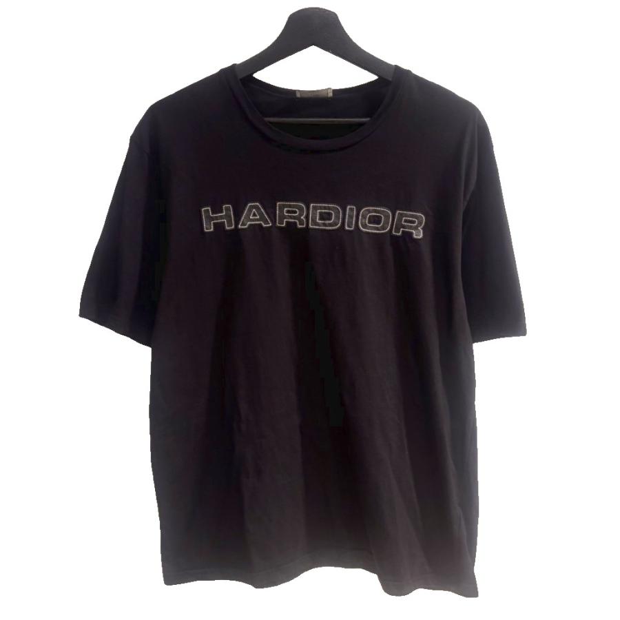 ディオール Dior HARDIOR カットソー Tシャツ 半袖 M 黒 ブラック ☆AA