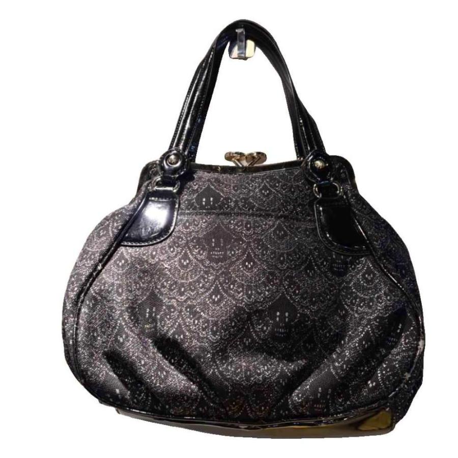 ANNA SUI（アナスイ） ハンドバッグ フラワーモチーフ 黒 ブラック 