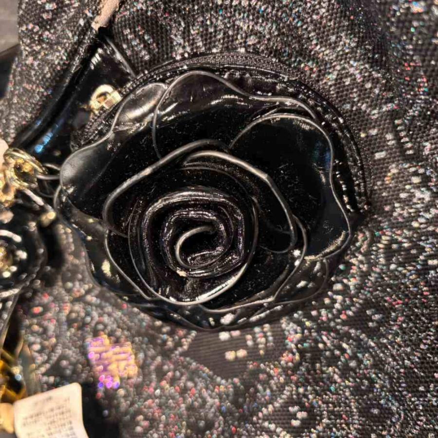 ANNA SUI（アナスイ） ハンドバッグ フラワーモチーフ 黒 ブラック 