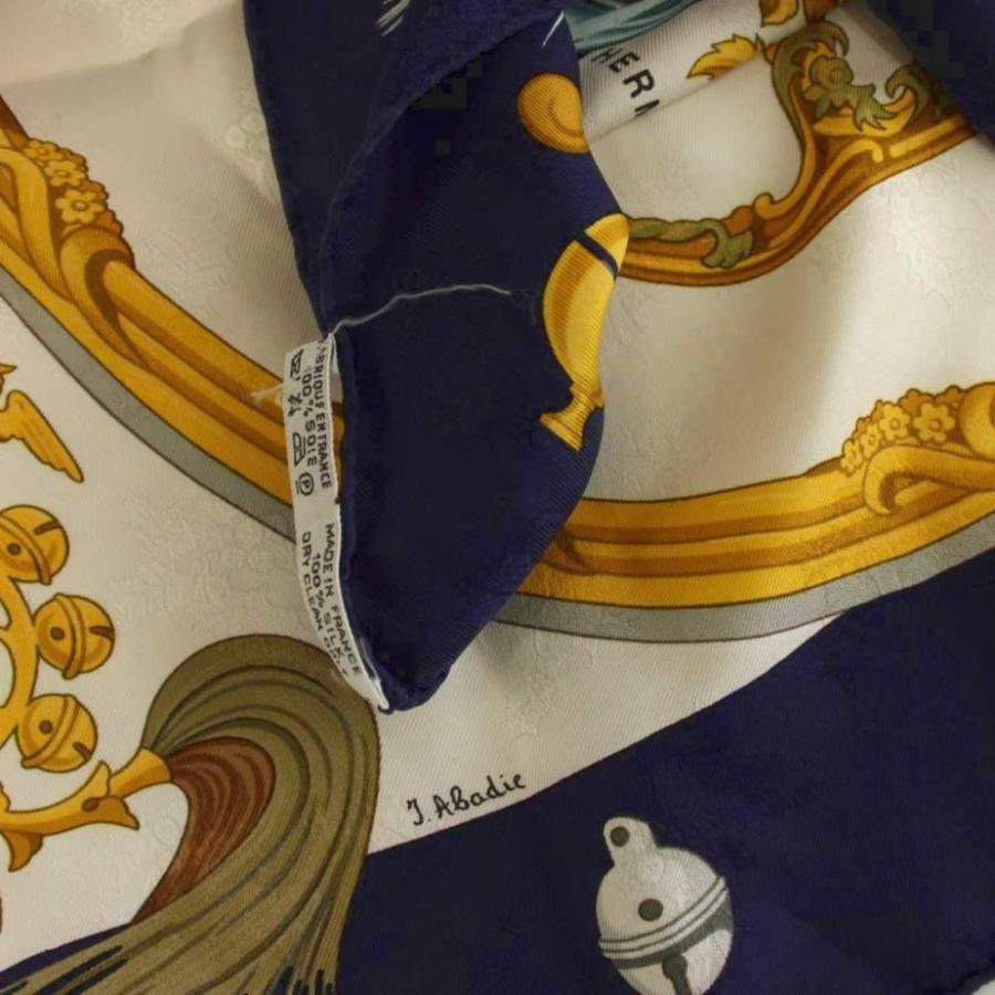 HERMES（エルメス） スカーフ カレ 90 Plumes et Grelots 羽飾りと鈴