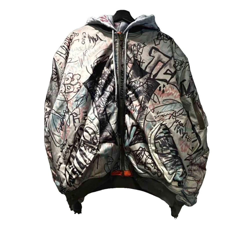 未使用品 モワローラ MOWALOLA 25AW graffiti bomber jacket
