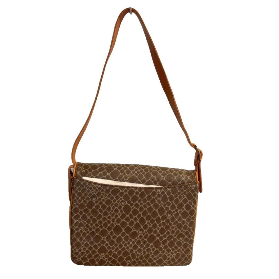 ニナリッチ NINA RICCI 美品 ハンドバッグ 総柄 茶 ブラウン □GY99 