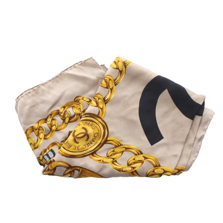 CHANEL（シャネル） 大判 スカーフ ストール ココマーク ロゴ チェーン