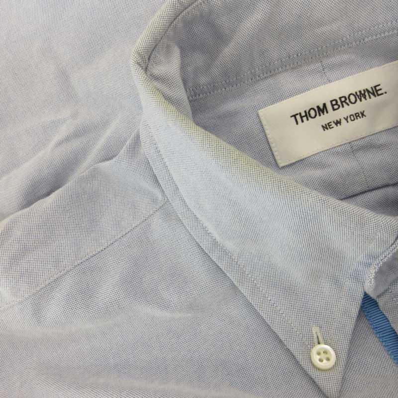 トムブラウン BD長袖シャツ ボタンダウン ストライプ柄 グレー 3サイズ トムブラウン BD長袖シャツ ボタンダウン ストライプ柄 グレー 3
