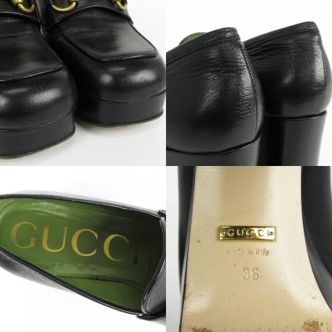 GUCCI（グッチ） ホースビット ヒール ローファー パンプス レザー