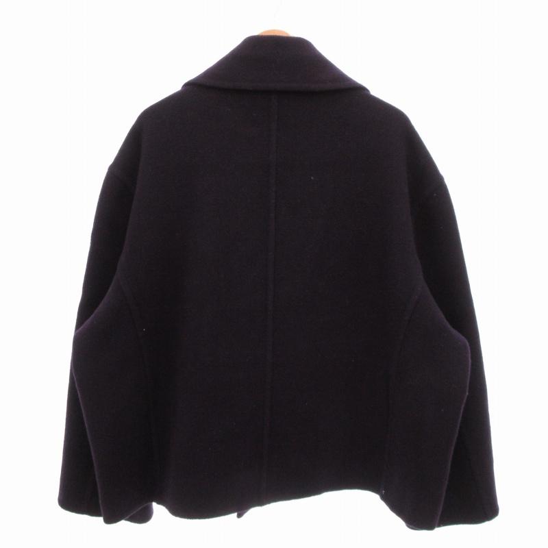 J.W.ANDERSON Navy Oversized Cropped Peacoat ウール カシミヤ