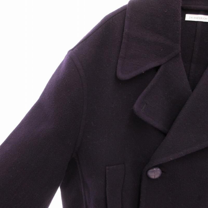 J.W.ANDERSON Navy Oversized Cropped Peacoat ウール カシミヤ