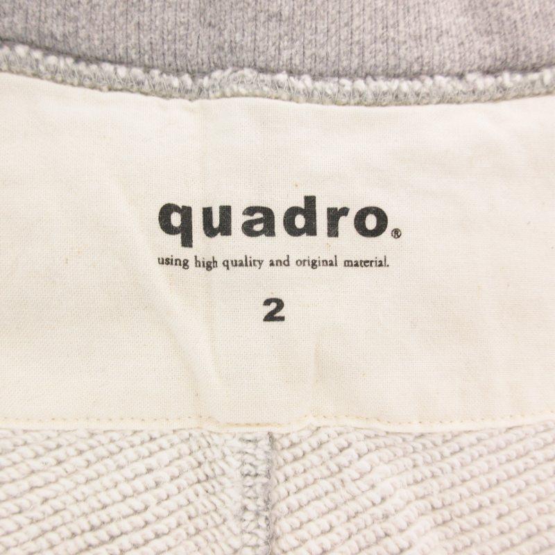 クオドロ quadro ジップアップジャケット ブルゾン スウェット Vネック 