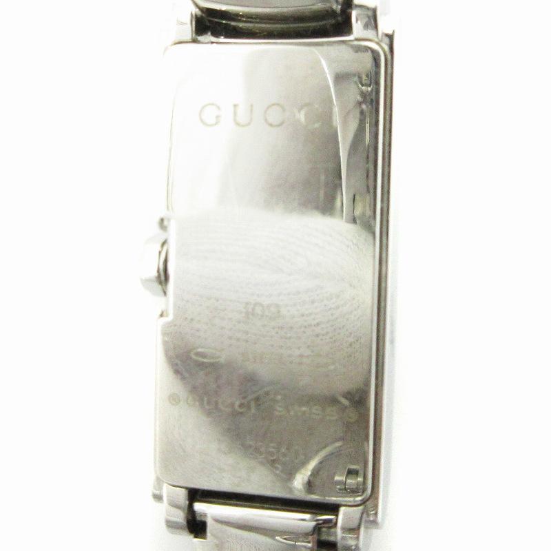 美品 稼動品 GUCCI グッチ レディース腕時計 バングル スクエア シルバー GUCCI グッチ QZ 1500L スクエア シルバー文字盤 腕時計 レディース