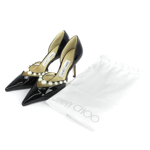 ジミーチュウ JIMMY CHOO 美品 オーレリー 85 パンプス フェイク